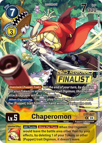 Chaperomon [EX7-027] (2025 Regionals Finalist) [Digimon LIBERATOR Promos] - Destination Retro