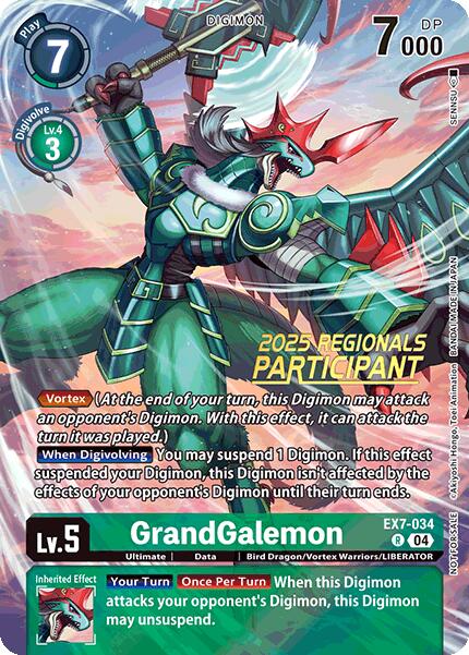 GrandGalemon [EX7-034] (2025 Regionals Participant) [Digimon LIBERATOR Promos] - Destination Retro