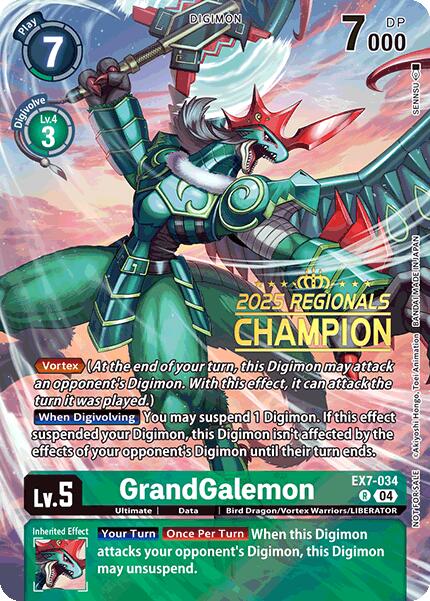 GrandGalemon [EX7-034] (2025 Regionals Champion) [Digimon LIBERATOR Promos] - Destination Retro