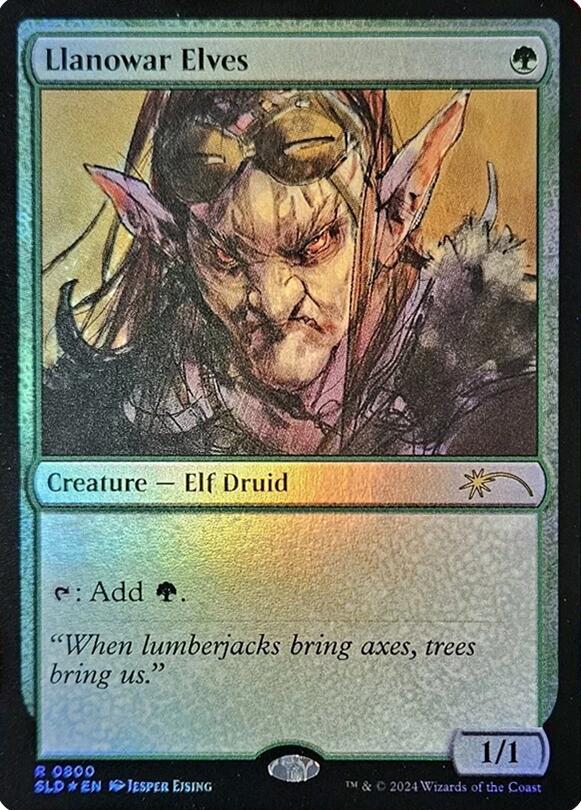 Llanowar Elves (0800) (Rainbow Foil) [Secret Lair Drop Series] - Destination Retro