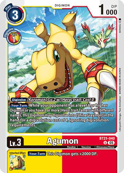 Agumon [BT21-040] [World Convergence] - Destination Retro