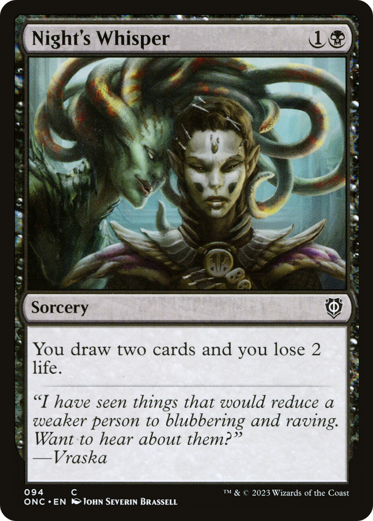 Night's Whisper [Phyrexia: All Will Be One Commander] - Destination Retro