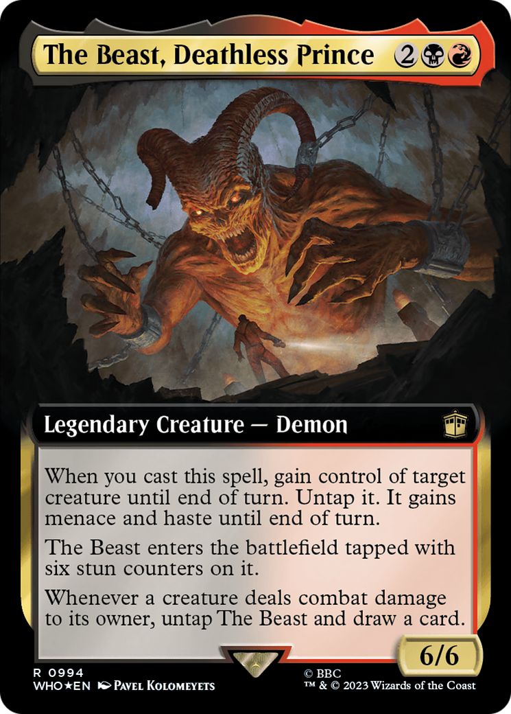 The Beast, Deathless Prince (Extended Art) (Surge Foil) [Doctor Who] - Destination Retro