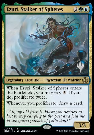 Ezuri, Stalker of Spheres (Promo Pack) [Phyrexia: All Will Be One Promos] - Destination Retro