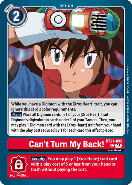 Can't Turn My Back! [BT21-092] [World Convergence] - Destination Retro