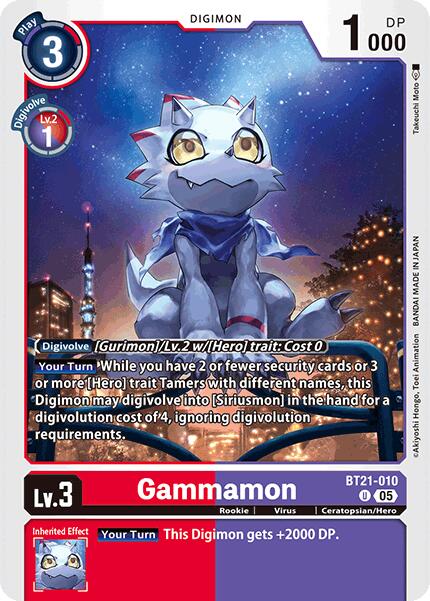 Gammamon [BT21-010] [World Convergence] - Destination Retro