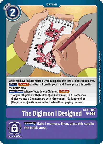 The Digimon I Designed [BT21-100] [World Convergence] - Destination Retro