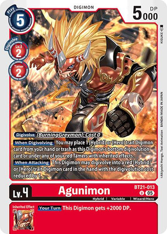 Agunimon [BT21-013] [World Convergence] - Destination Retro