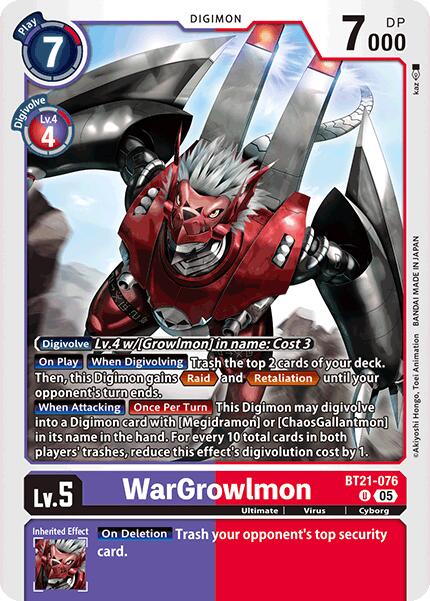 WarGrowlmon [BT21-076] [World Convergence] - Destination Retro