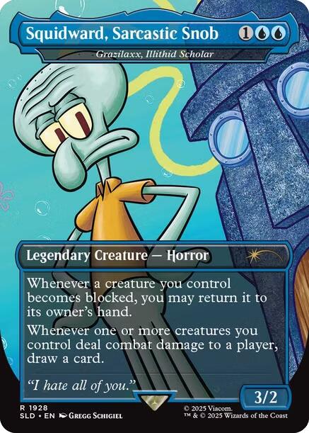 Squidward, Sarcastic Snob - Grazilaxx, Illithid Scholar [Secret Lair Drop Series] - Destination Retro