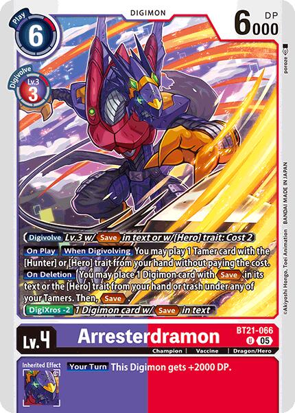 Arresterdramon [BT21-066] [World Convergence] - Destination Retro