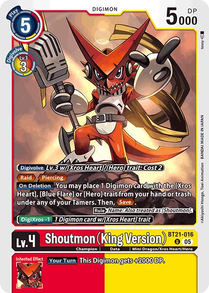 Shoutmon [BT21-016] (King Version) [World Convergence] - Destination Retro