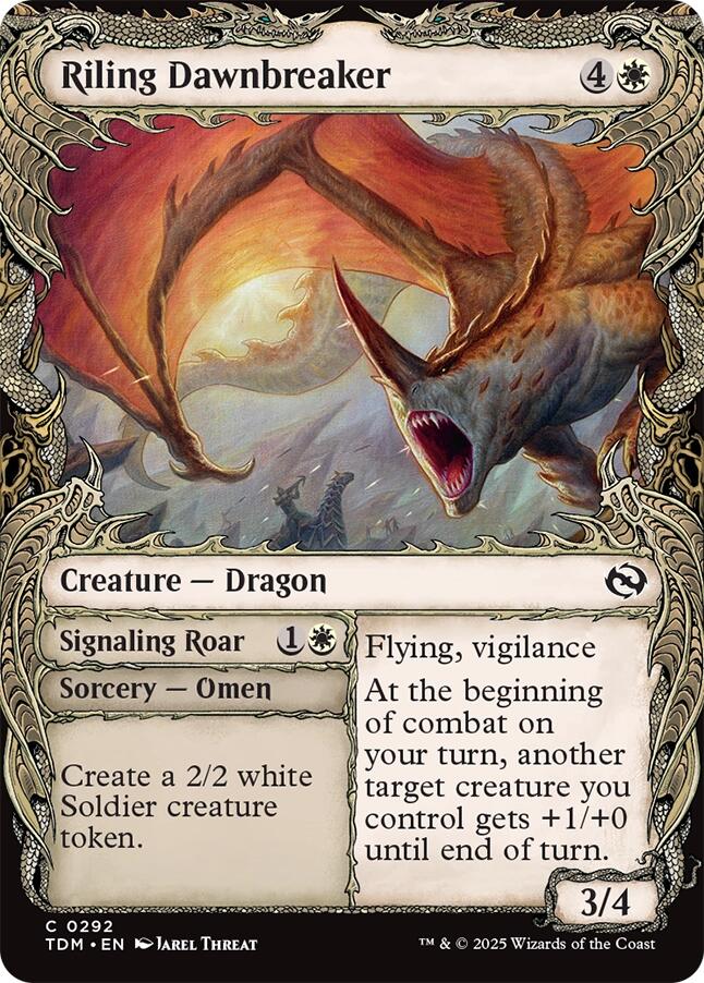 Riling Dawnbreaker (Showcase) [Tarkir: Dragonstorm] - Destination Retro