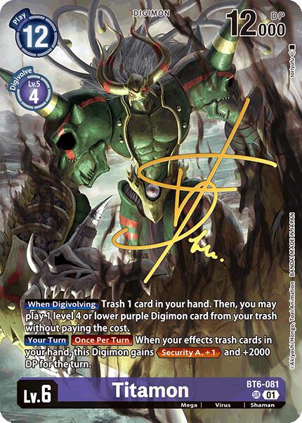 Titamon [BT6-081] (Signed) [World Convergence] - Destination Retro