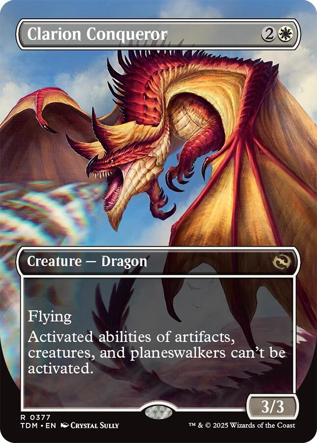 Clarion Conqueror (Borderless) [Tarkir: Dragonstorm] - Destination Retro