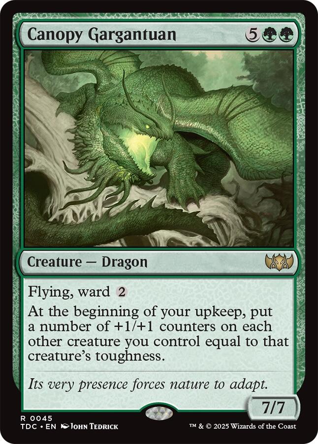 Canopy Gargantuan [Tarkir: Dragonstorm Commander] - Destination Retro