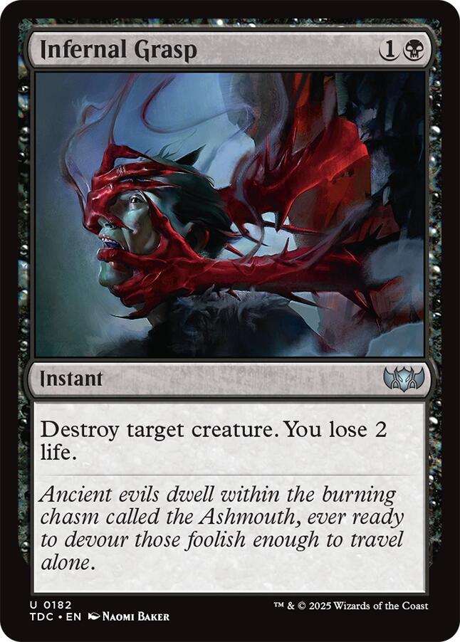 Infernal Grasp [Tarkir: Dragonstorm Commander] - Destination Retro