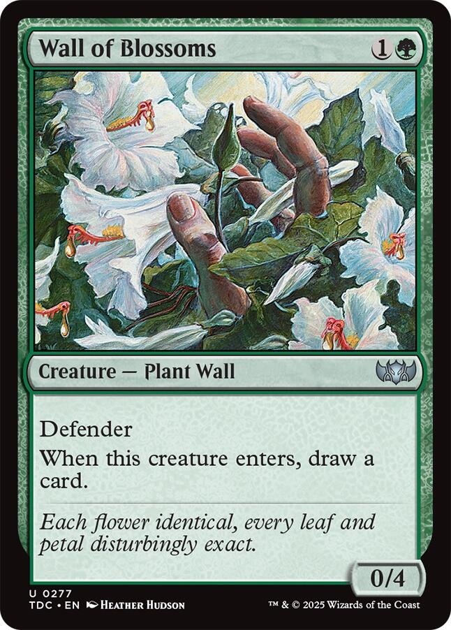 Wall of Blossoms [Tarkir: Dragonstorm Commander] - Destination Retro