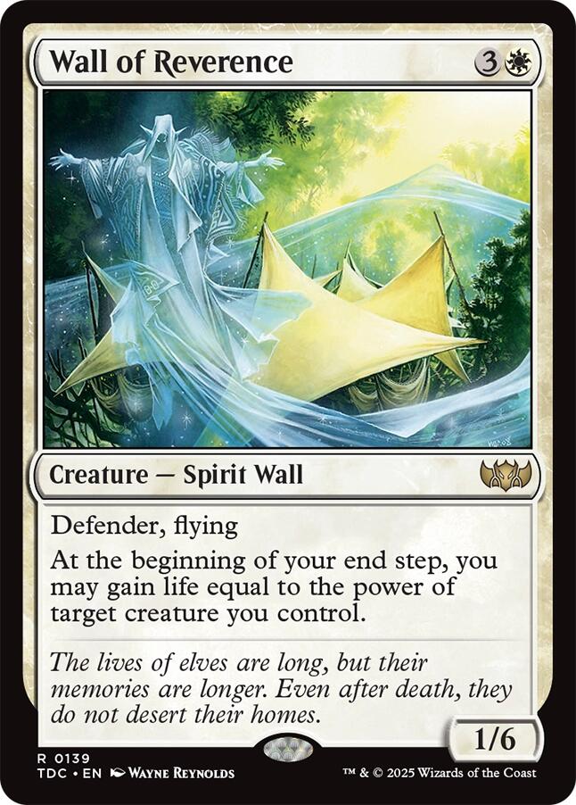 Wall of Reverence [Tarkir: Dragonstorm Commander] - Destination Retro
