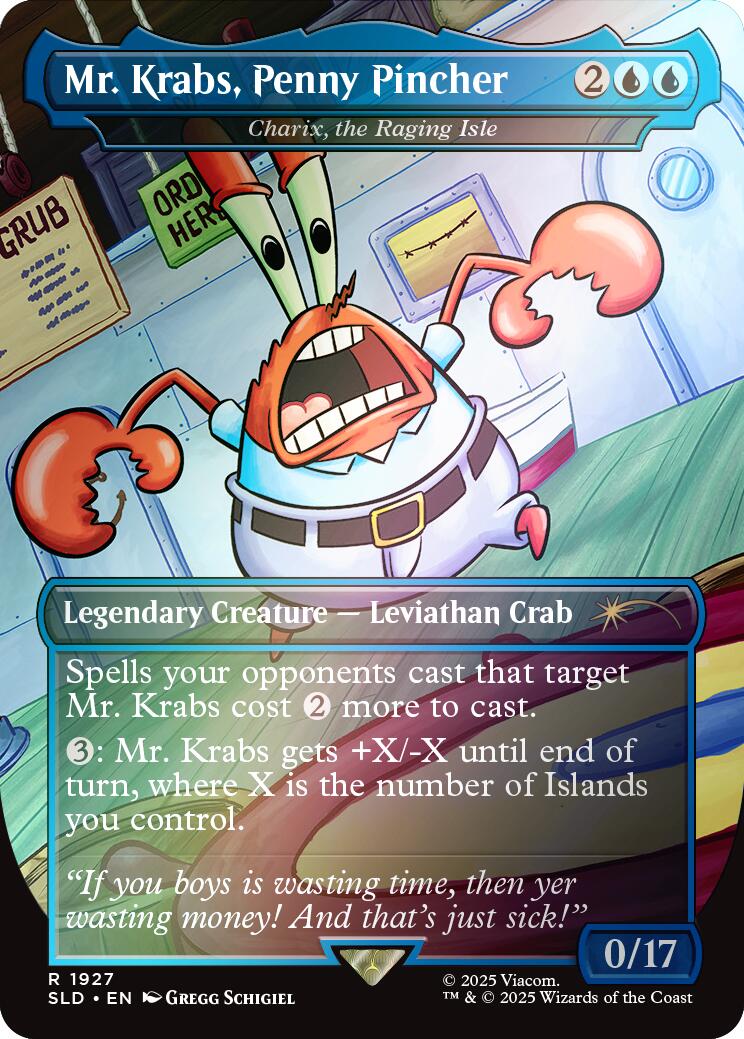 Mr. Krabs, Penny Pincher - Charix, the Raging Isle (Rainbow Foil) [Secret Lair Drop Series] - Destination Retro