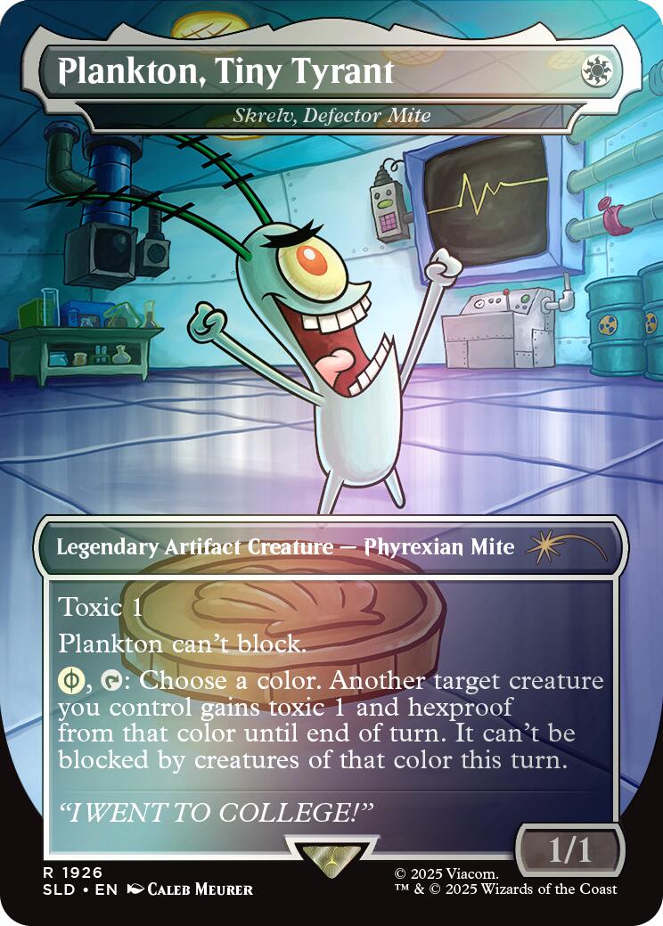 Plankton, Tiny Tyrant - Shrelv, Defector Mite (Rainbow Foil) [Secret Lair Drop Series] - Destination Retro