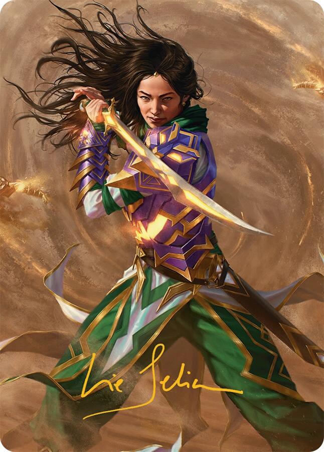 Descendant of Storms Art Card (2/54) (Gold-Stamped Signature) [Tarkir: Dragonstorm Art Series] - Destination Retro