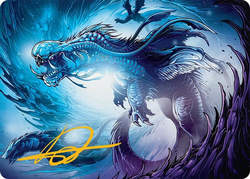 Roiling Dragonstorm Art Card (33/54) (Gold-Stamped Signature) [Tarkir: Dragonstorm Art Series] - Destination Retro