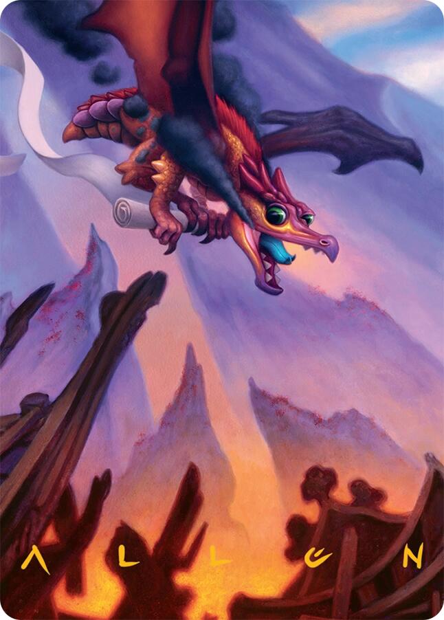 Scavenger Regent Art Card (45/54) (Gold-Stamped Signature) [Tarkir: Dragonstorm Art Series] - Destination Retro