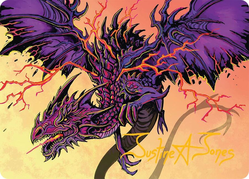 Stormshriek Feral Art Card (35/54) (Gold-Stamped Signature) [Tarkir: Dragonstorm Art Series] - Destination Retro