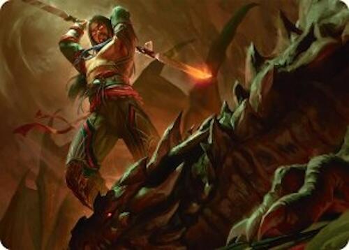 Sarkhan's Resolve Art Card (18/54) [Tarkir: Dragonstorm Art Series] - Destination Retro