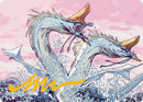 Twinmaw Stormbrood Art Card (39/54) (Gold-Stamped Signature) [Tarkir: Dragonstorm Art Series] - Destination Retro