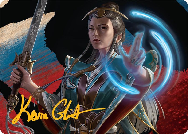 Narset, Jeskai Waymaster Art Card (44/54) (Gold-Stamped Signature) [Tarkir: Dragonstorm Art Series] - Destination Retro
