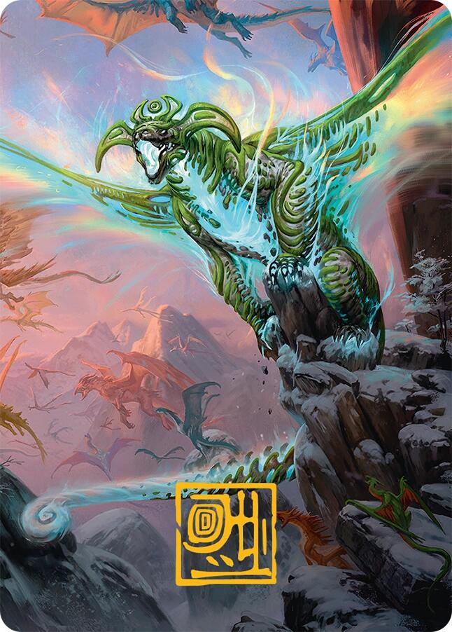 Ureni of the Unwritten Art Card (51/54) (Gold-Stamped Signature) [Tarkir: Dragonstorm Art Series] - Destination Retro