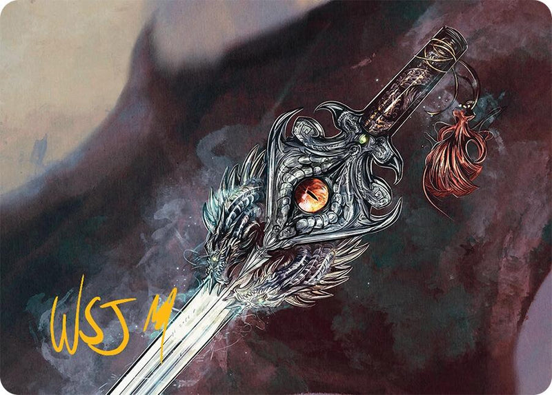 Dragonfire Blade Art Card (40/54) (Gold-Stamped Signature) [Tarkir: Dragonstorm Art Series] - Destination Retro