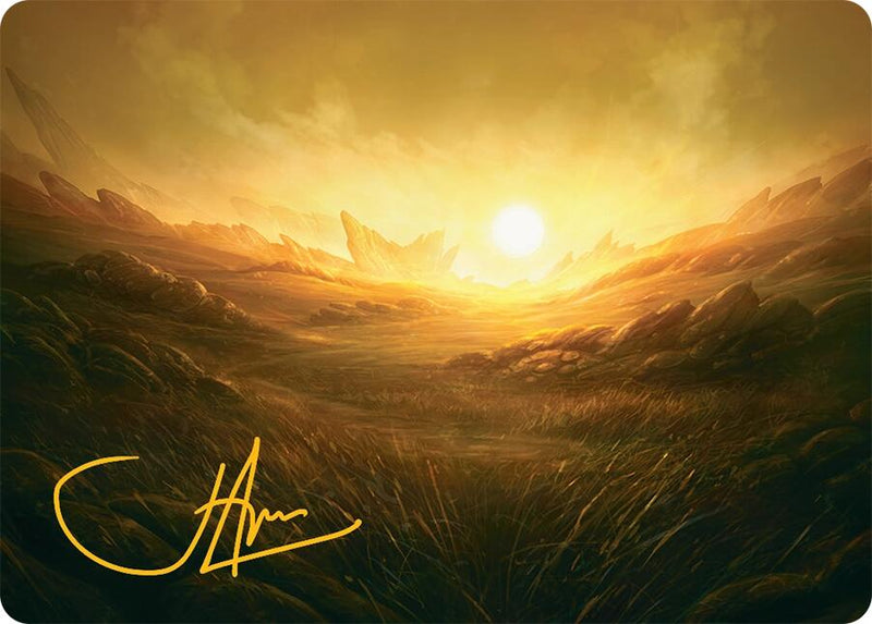 Plains Art Card (31/54) (Gold-Stamped Signature) [Tarkir: Dragonstorm Art Series] - Destination Retro