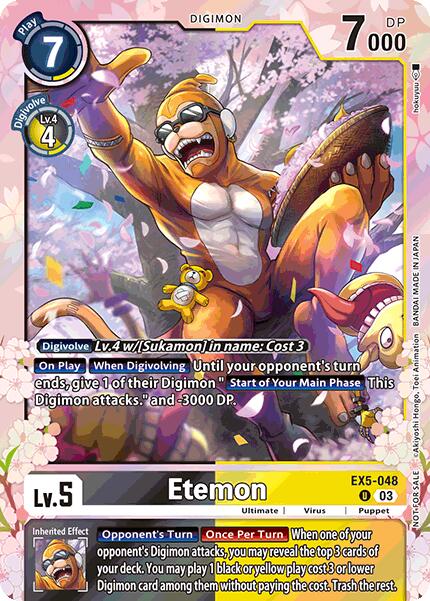 Etemon [EX5-048] (Regulation Battle Vol. 1) [Animal Colosseum Promos] - Destination Retro