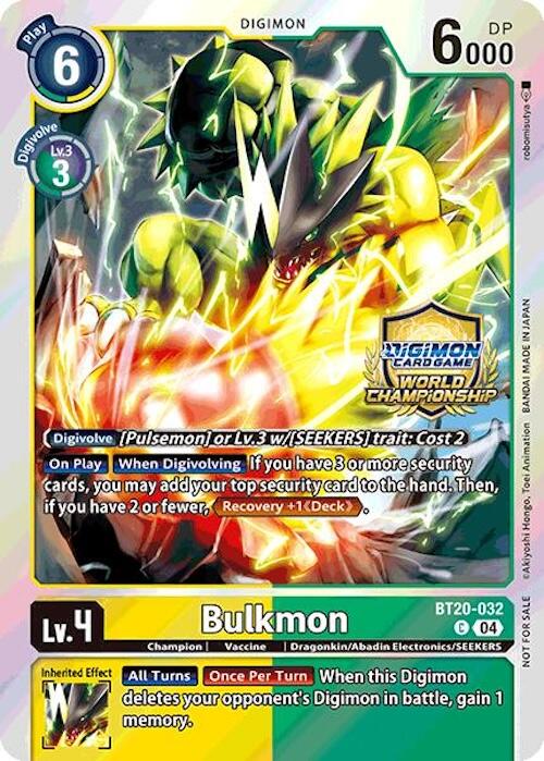 Bulkmon [BT20-032] (Regionals 25-26 Champion Card Set Season 1) [Release Special Booster Ver.2.5 Promos] - Destination Retro