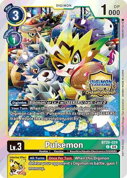 Pulsemon [BT20-029] (Regionals 25-26 Champion Card Set Season 1) [Release Special Booster Ver.2.5 Promos] - Destination Retro