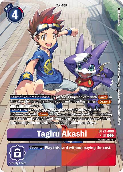 Tagiru Akashi [BT21-088] (Alternate Art) [World Convergence] - Destination Retro