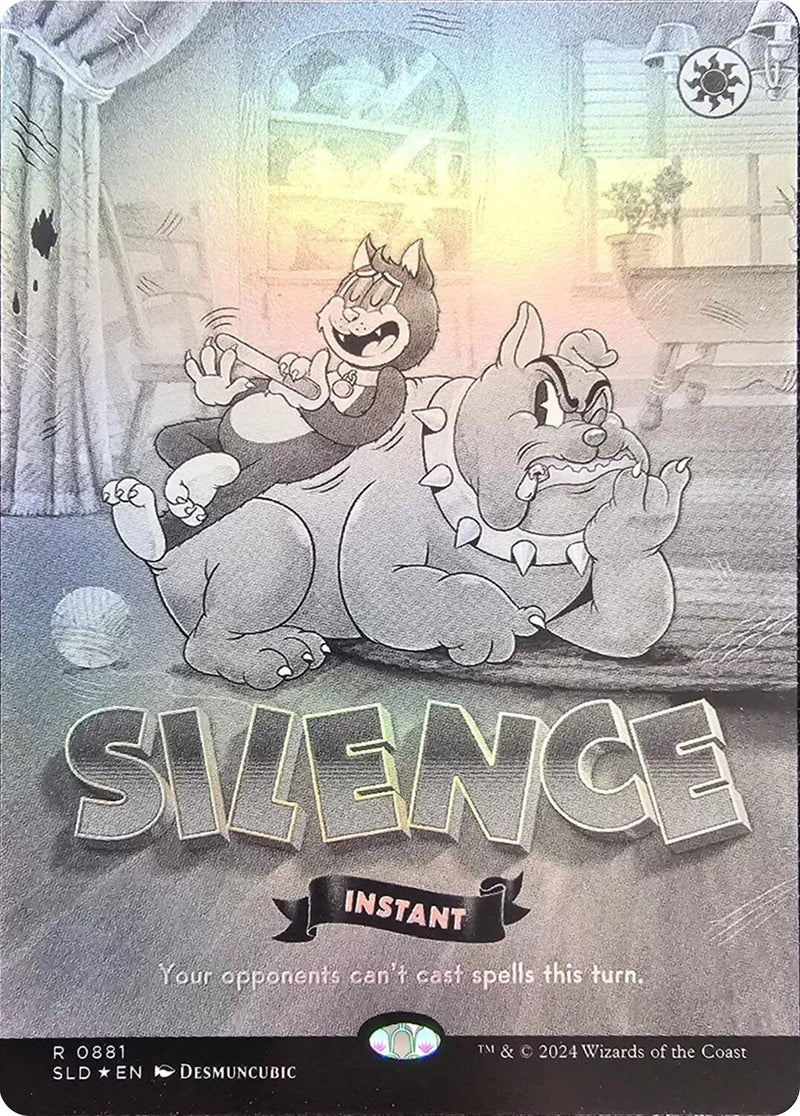 Silence (0881) (Black & White Foil) [Secret Lair Drop Series] - Destination Retro