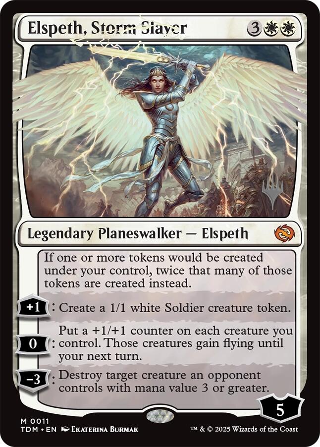 Elspeth, Storm Slayer (Promo Pack) [Tarkir: Dragonstorm Promos] - Destination Retro