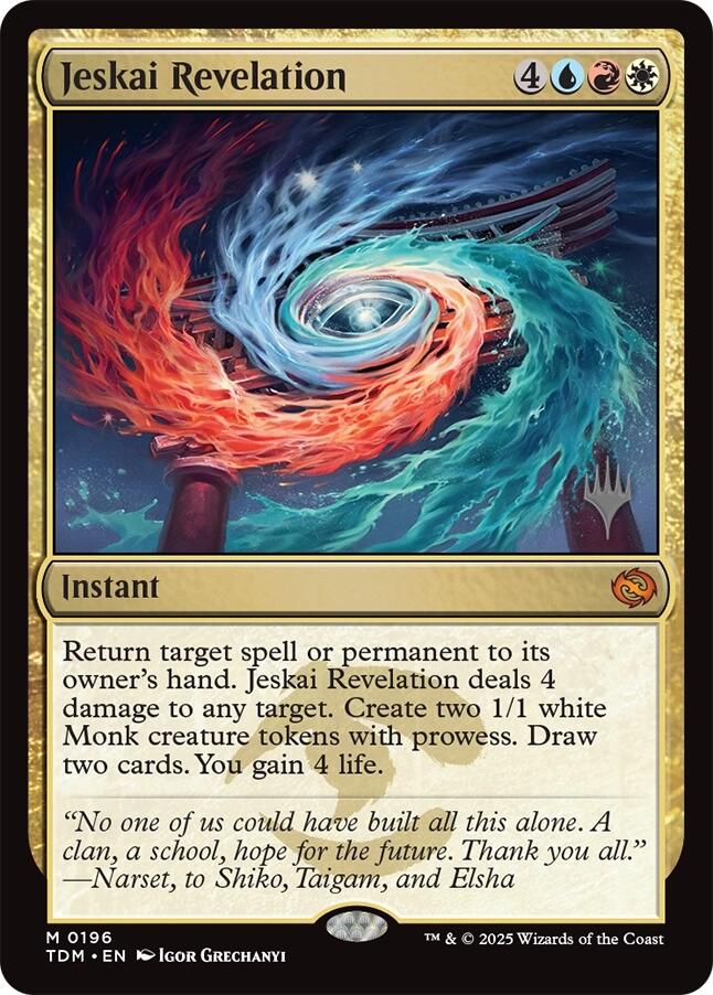 Jeskai Revelation (Promo Pack) [Tarkir: Dragonstorm Promos] - Destination Retro