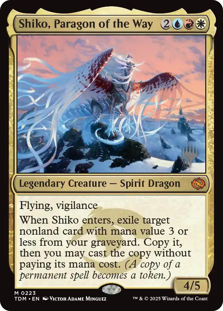 Shiko, Paragon of the Way (Promo Pack) [Tarkir: Dragonstorm Promos] - Destination Retro