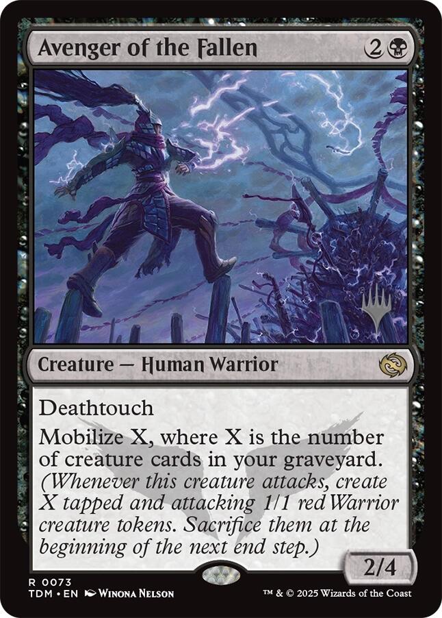 Avenger of the Fallen [Tarkir: Dragonstorm Promos] - Destination Retro