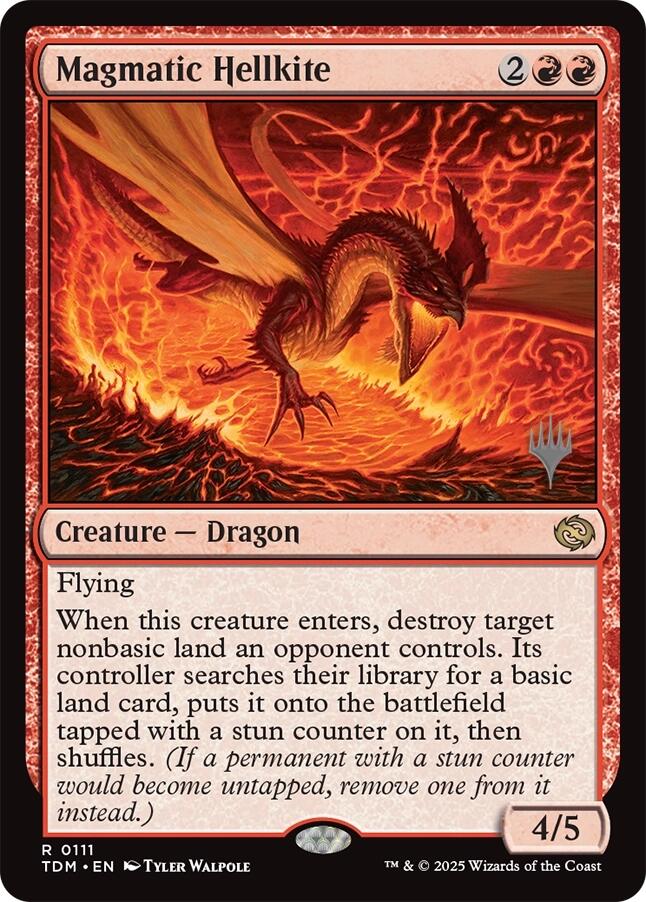 Magmatic Hellkite (Promo Pack) [Tarkir: Dragonstorm Promos] - Destination Retro