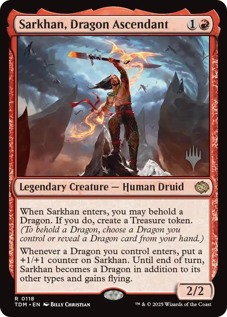 Sarkhan, Dragon Ascendant (Promo Pack) [Tarkir: Dragonstorm Promos] - Destination Retro