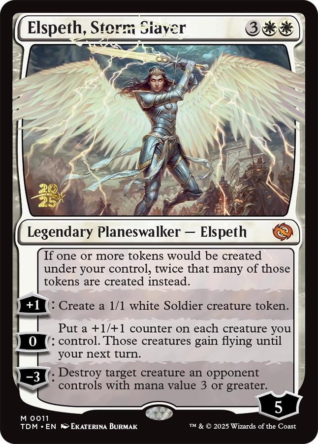 Elspeth, Storm Slayer [Tarkir: Dragonstorm Prerelease Promos] - Destination Retro