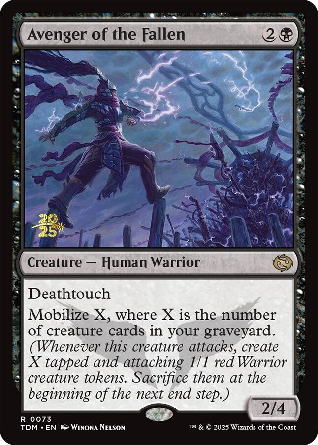 Avenger of the Fallen [Tarkir: Dragonstorm Prerelease Promos] - Destination Retro