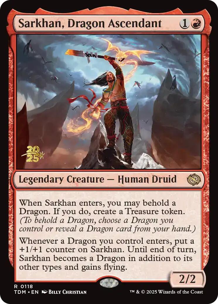Sarkhan, Dragon Ascendant [Tarkir: Dragonstorm Prerelease Promos] - Destination Retro