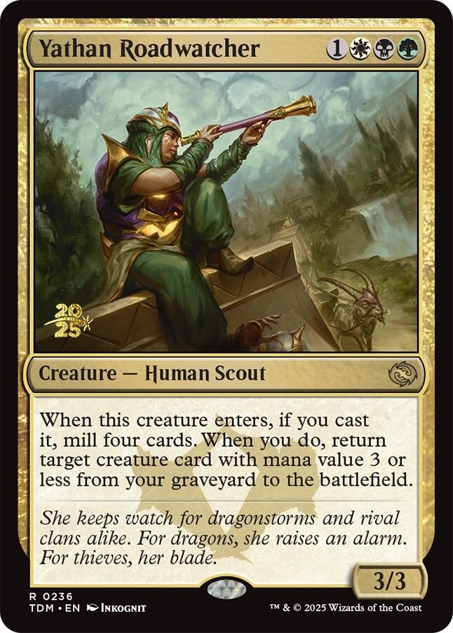 Yathan Roadwatcher [Tarkir: Dragonstorm Prerelease Promos] - Destination Retro
